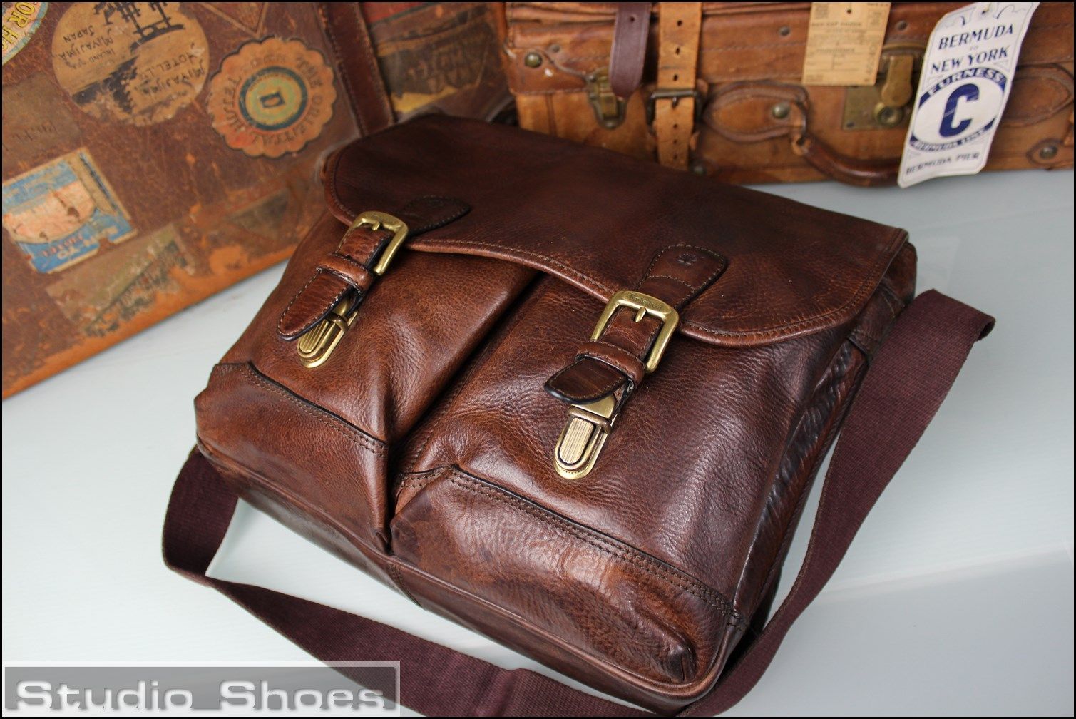 timberland messenger bag leather